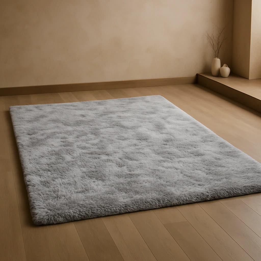 Tapis shaggy gris clair – Douceur moderne et élégance intemporelle