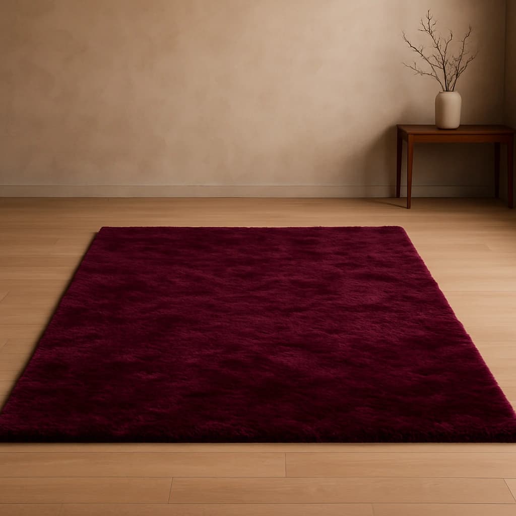 Tapis rouge pelucheux premium – Douceur intense et style audacieux