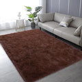 Tapis shaggy brun chocolat – Élégance chaleureuse et confort premium