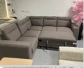 Canapé d'angle convertible gris moderne