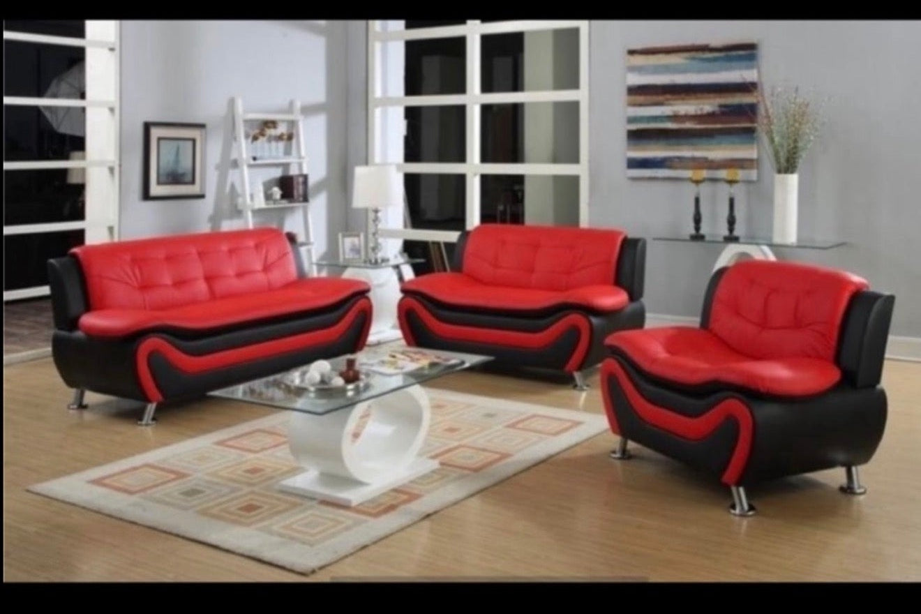 Ensemble de salon rouge moderne