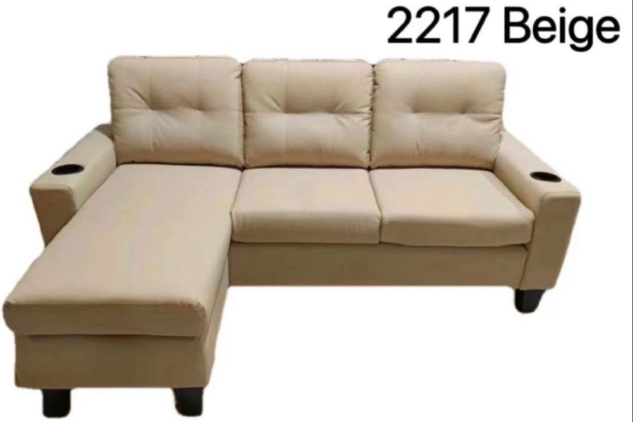 White Sectional Sofa with Chaise - Model 2022
