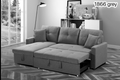 Canapé d'angle convertible gris avec rangement - 1866 Gris