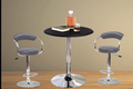 Ensemble table de bistro moderne avec 2 tabourets de bar réglables - Gris