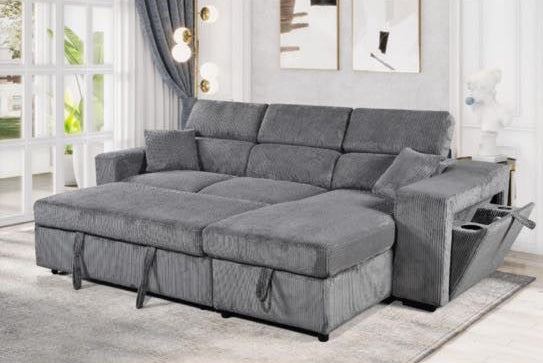 Canapé capitonné gris luxe